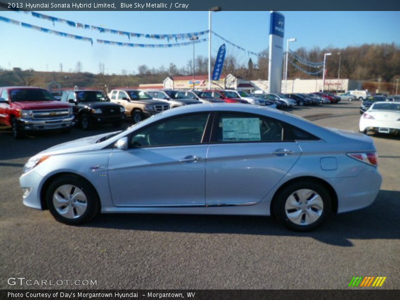 Blue Sky Metallic / Gray 2013 Hyundai Sonata Hybrid Limited