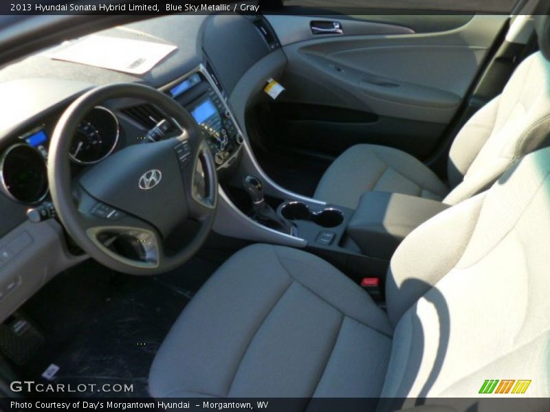 Blue Sky Metallic / Gray 2013 Hyundai Sonata Hybrid Limited