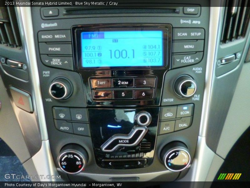 Blue Sky Metallic / Gray 2013 Hyundai Sonata Hybrid Limited