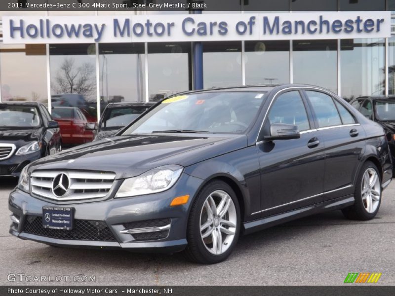 Steel Grey Metallic / Black 2013 Mercedes-Benz C 300 4Matic Sport