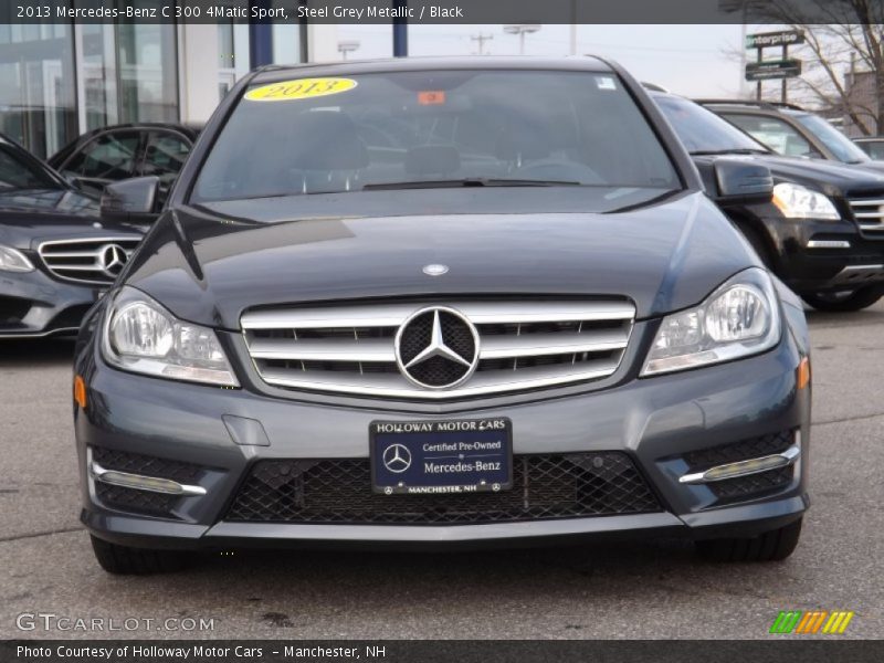 Steel Grey Metallic / Black 2013 Mercedes-Benz C 300 4Matic Sport