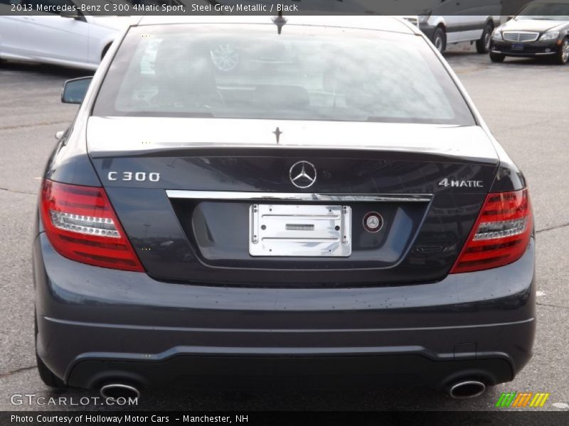 Steel Grey Metallic / Black 2013 Mercedes-Benz C 300 4Matic Sport