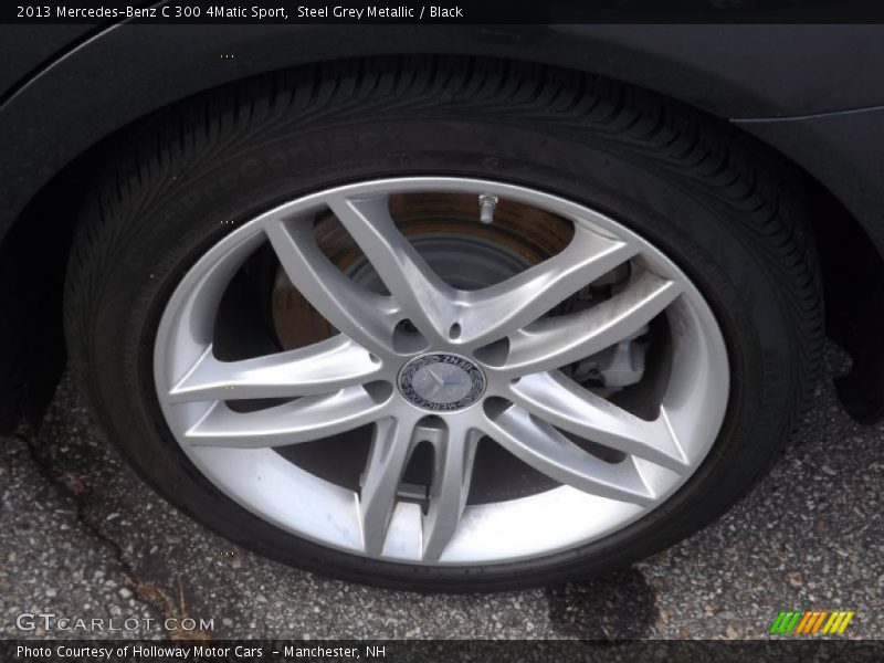 Steel Grey Metallic / Black 2013 Mercedes-Benz C 300 4Matic Sport