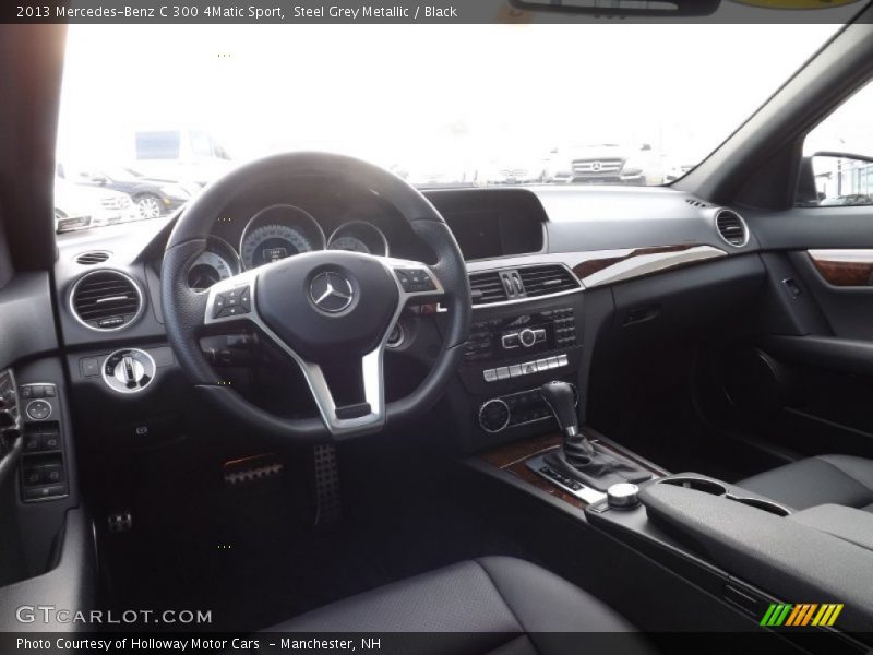 Steel Grey Metallic / Black 2013 Mercedes-Benz C 300 4Matic Sport
