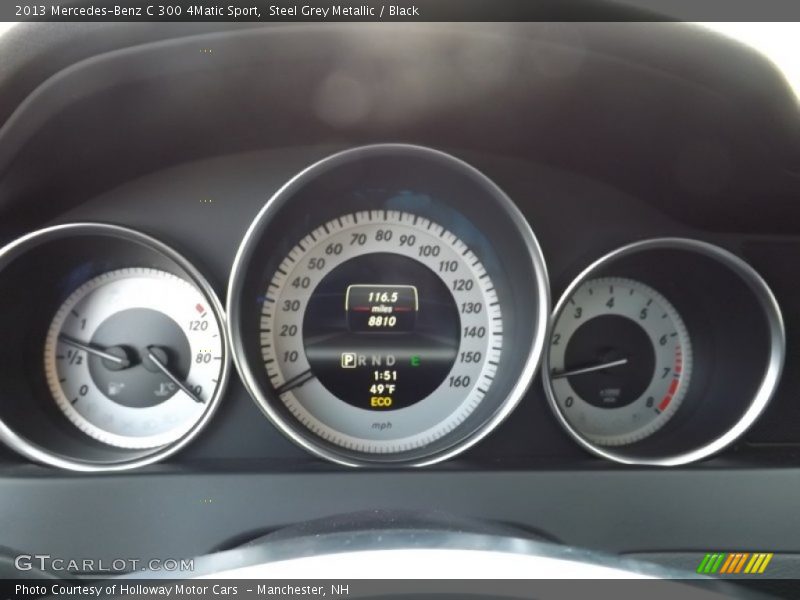 Steel Grey Metallic / Black 2013 Mercedes-Benz C 300 4Matic Sport