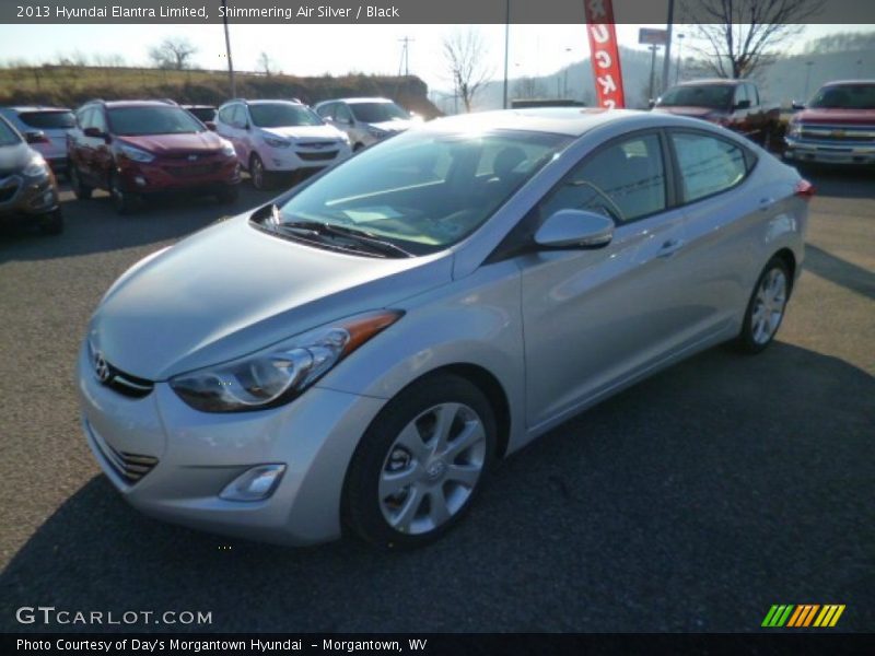Shimmering Air Silver / Black 2013 Hyundai Elantra Limited