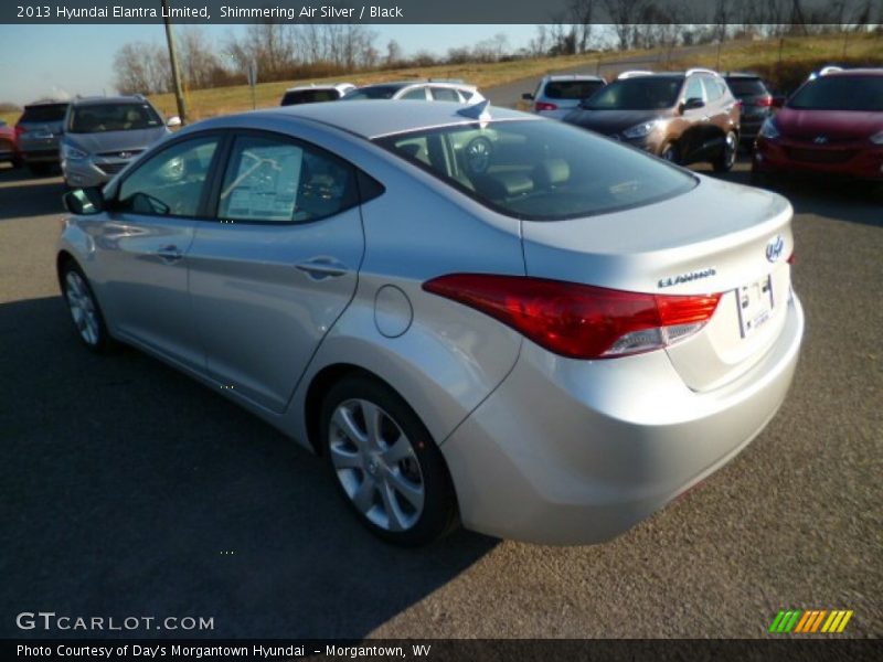 Shimmering Air Silver / Black 2013 Hyundai Elantra Limited