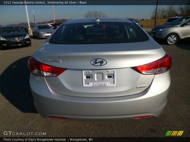 Shimmering Air Silver / Black 2013 Hyundai Elantra Limited