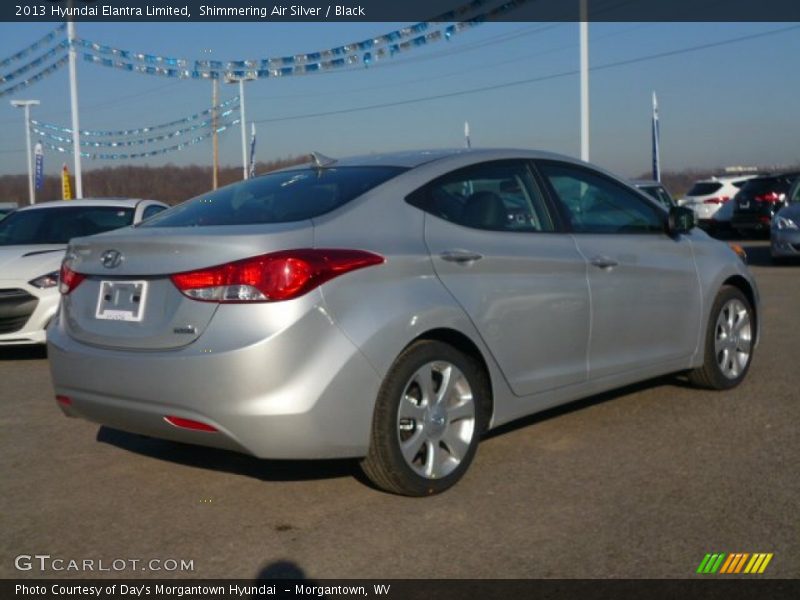 Shimmering Air Silver / Black 2013 Hyundai Elantra Limited