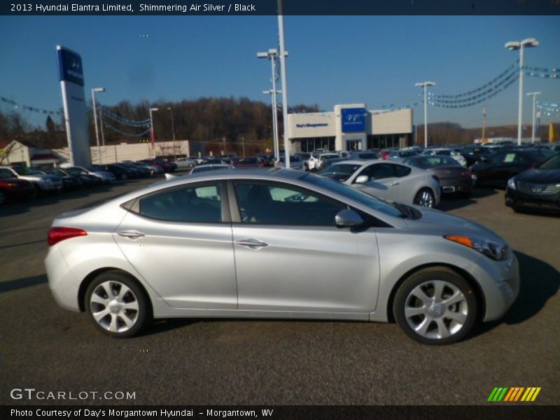 Shimmering Air Silver / Black 2013 Hyundai Elantra Limited