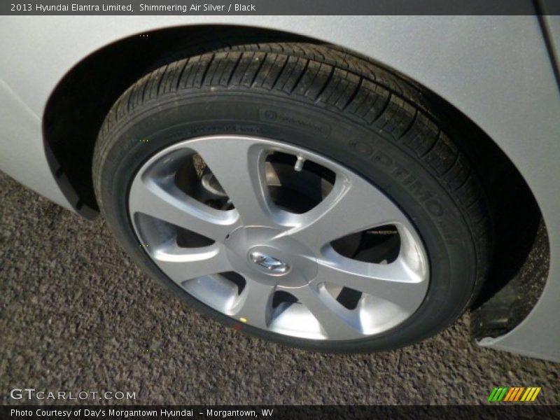 Shimmering Air Silver / Black 2013 Hyundai Elantra Limited