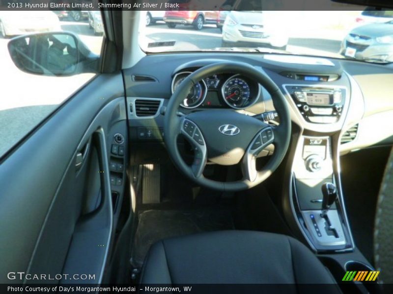 Shimmering Air Silver / Black 2013 Hyundai Elantra Limited