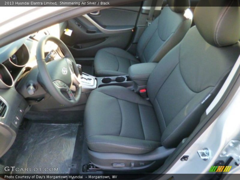 Shimmering Air Silver / Black 2013 Hyundai Elantra Limited