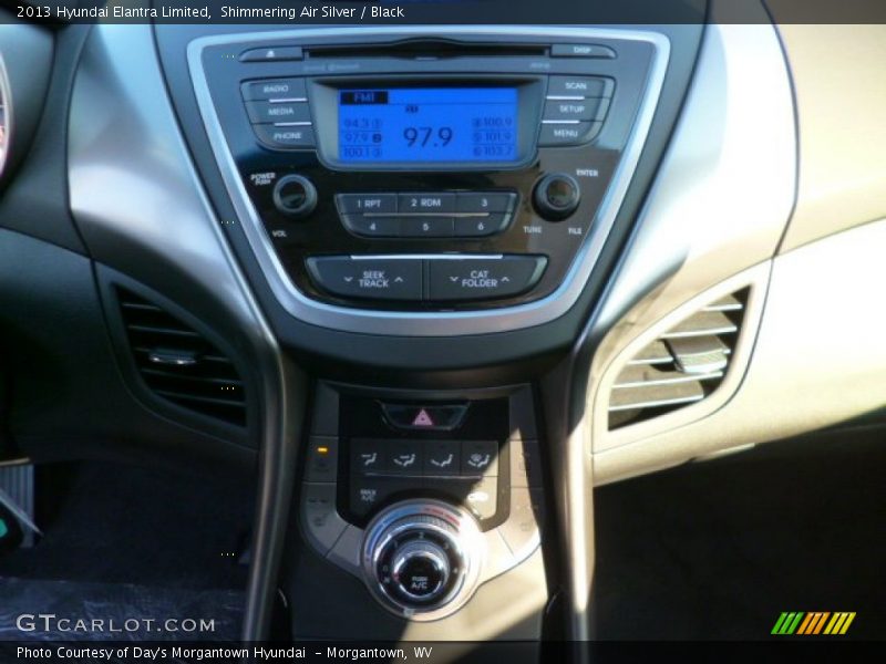 Shimmering Air Silver / Black 2013 Hyundai Elantra Limited