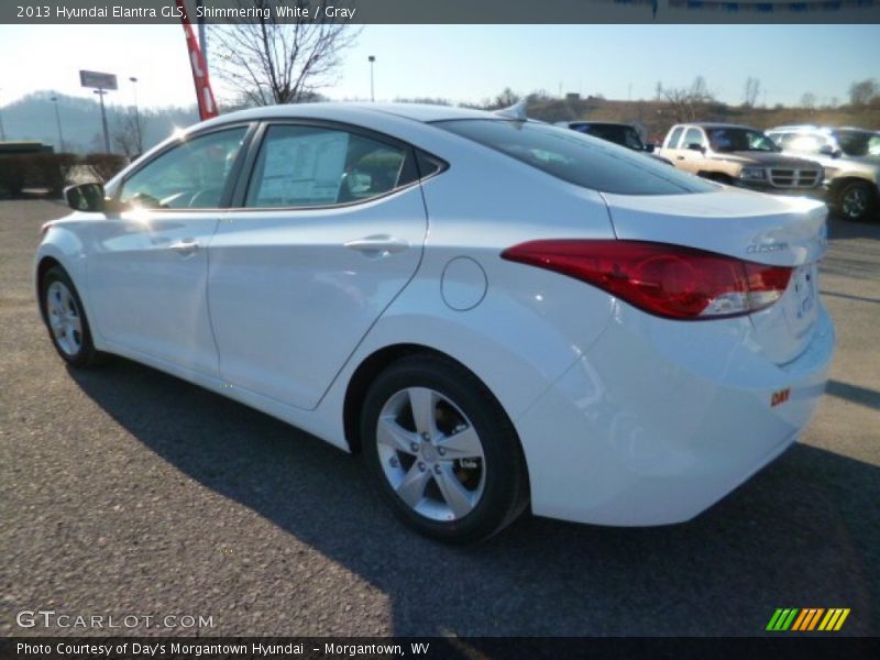 Shimmering White / Gray 2013 Hyundai Elantra GLS