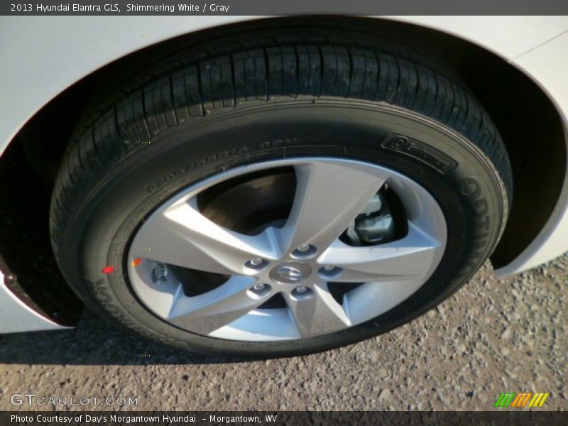 Shimmering White / Gray 2013 Hyundai Elantra GLS