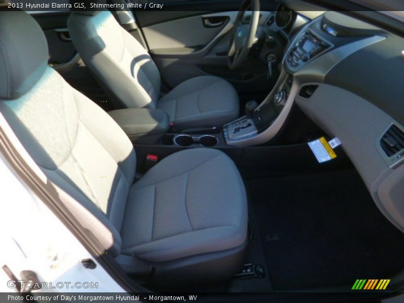 Shimmering White / Gray 2013 Hyundai Elantra GLS