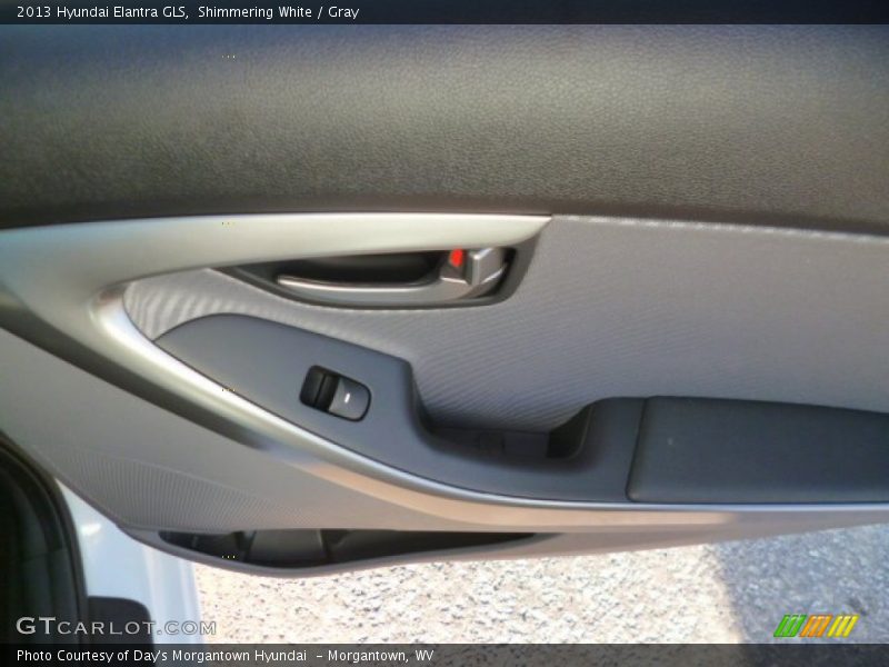 Shimmering White / Gray 2013 Hyundai Elantra GLS
