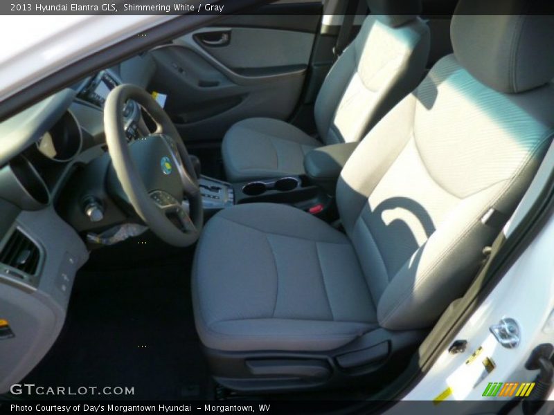 Shimmering White / Gray 2013 Hyundai Elantra GLS
