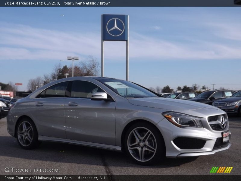 Polar Silver Metallic / Brown 2014 Mercedes-Benz CLA 250