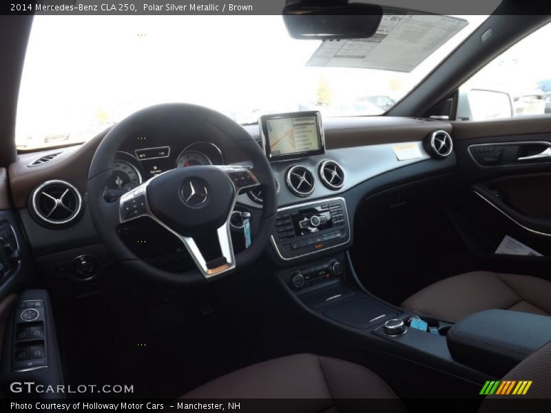 Polar Silver Metallic / Brown 2014 Mercedes-Benz CLA 250