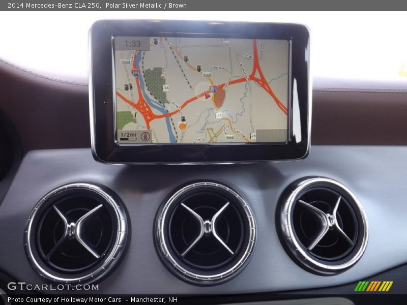 Polar Silver Metallic / Brown 2014 Mercedes-Benz CLA 250