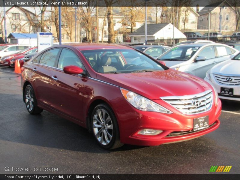 Venetian Red / Black 2011 Hyundai Sonata SE