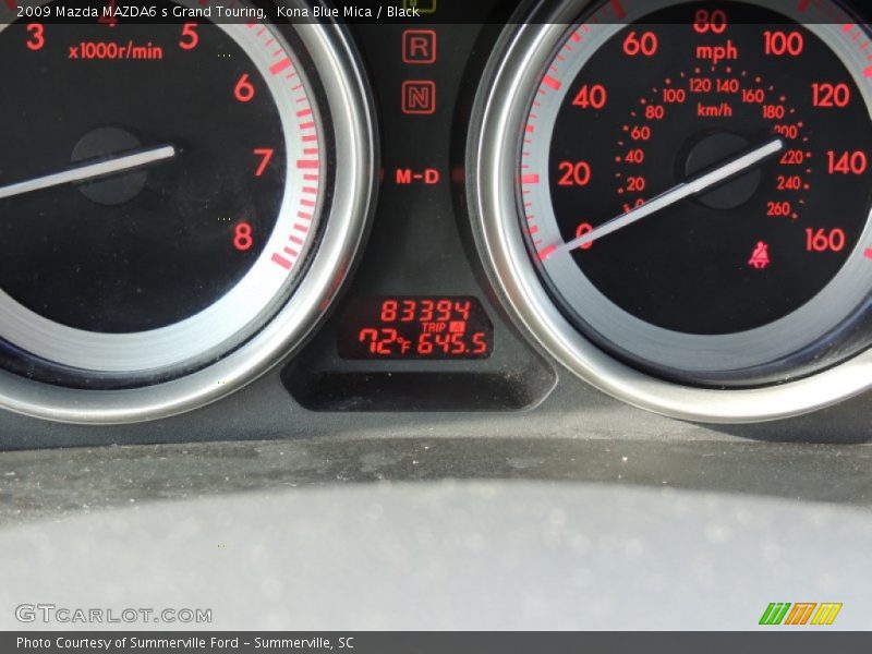 Kona Blue Mica / Black 2009 Mazda MAZDA6 s Grand Touring