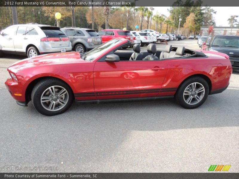 Red Candy Metallic / Charcoal Black 2012 Ford Mustang V6 Convertible
