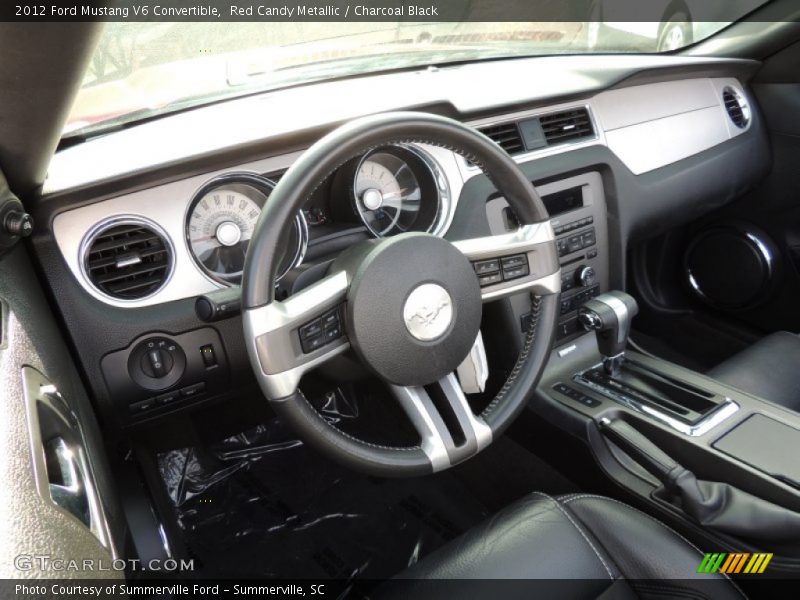 Red Candy Metallic / Charcoal Black 2012 Ford Mustang V6 Convertible