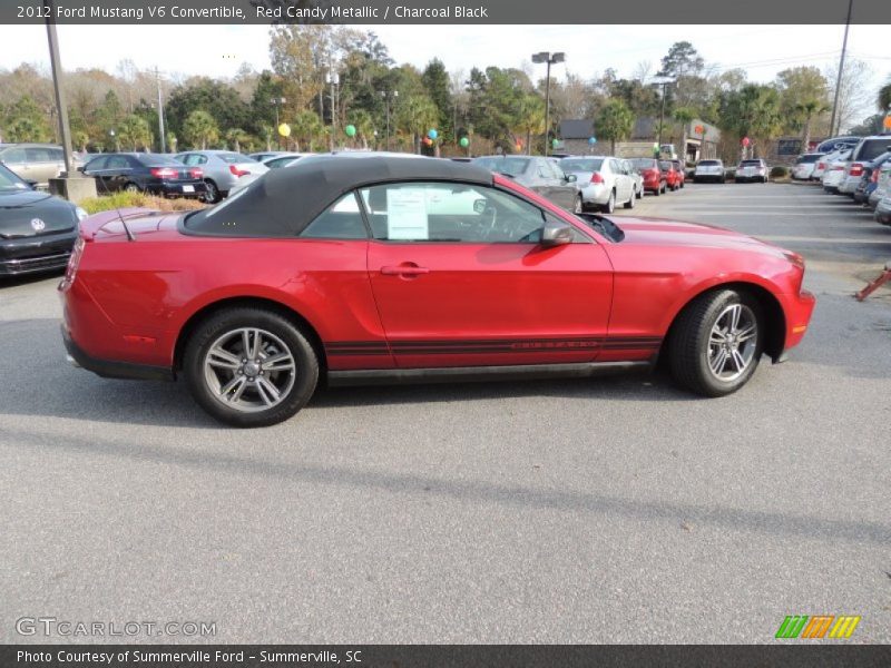 Red Candy Metallic / Charcoal Black 2012 Ford Mustang V6 Convertible
