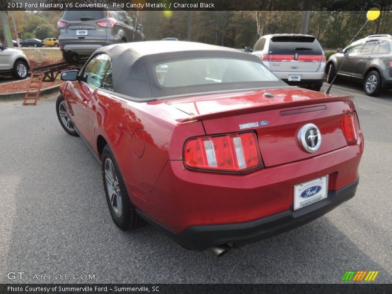 Red Candy Metallic / Charcoal Black 2012 Ford Mustang V6 Convertible