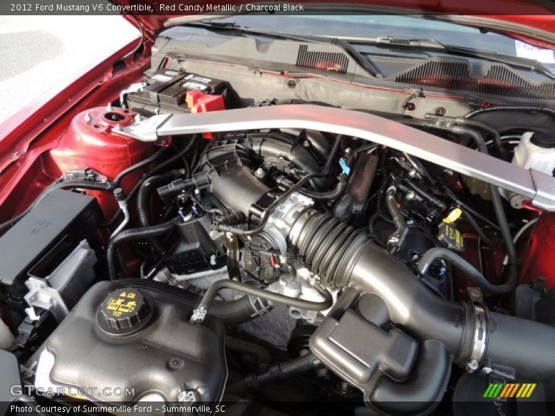 Red Candy Metallic / Charcoal Black 2012 Ford Mustang V6 Convertible