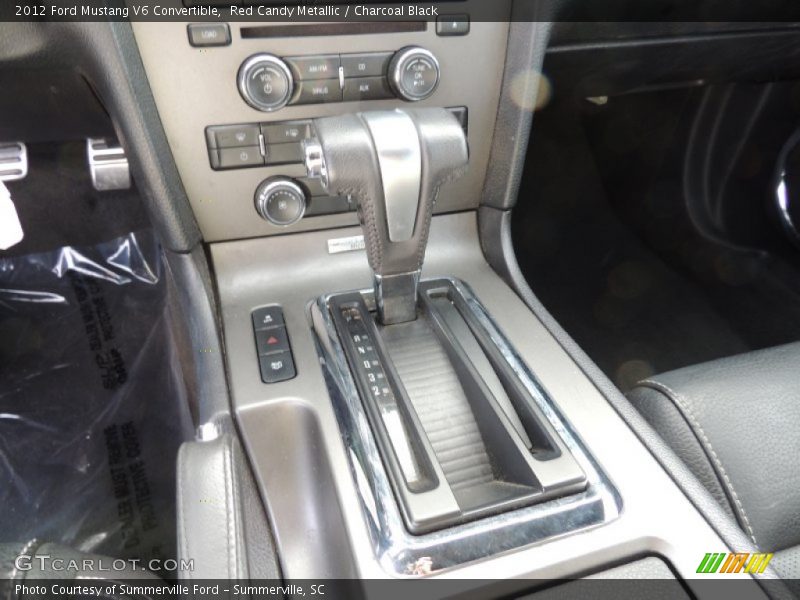 Red Candy Metallic / Charcoal Black 2012 Ford Mustang V6 Convertible