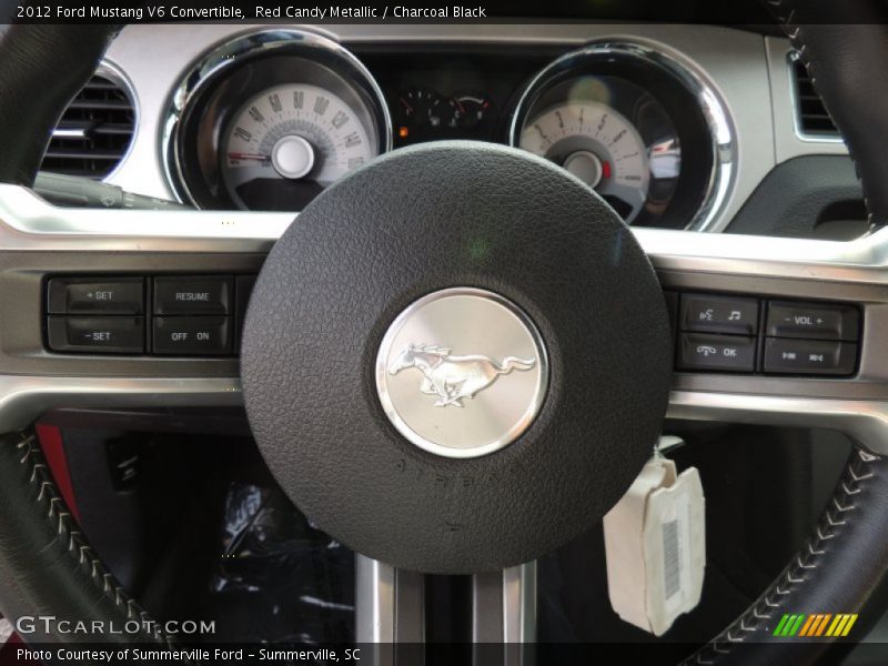 Red Candy Metallic / Charcoal Black 2012 Ford Mustang V6 Convertible