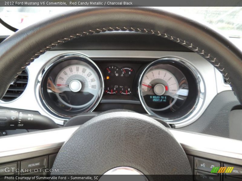 Red Candy Metallic / Charcoal Black 2012 Ford Mustang V6 Convertible