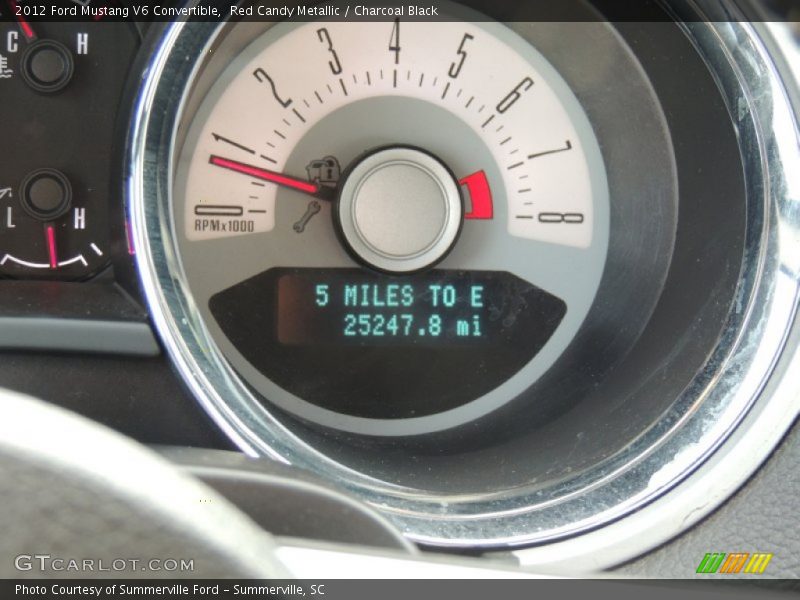 Red Candy Metallic / Charcoal Black 2012 Ford Mustang V6 Convertible