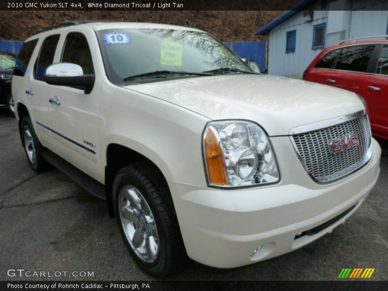 White Diamond Tricoat / Light Tan 2010 GMC Yukon SLT 4x4