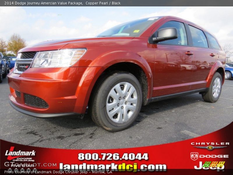 Copper Pearl / Black 2014 Dodge Journey Amercian Value Package