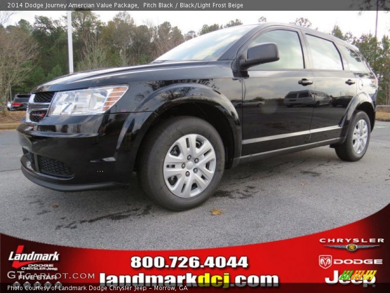 Pitch Black / Black/Light Frost Beige 2014 Dodge Journey Amercian Value Package