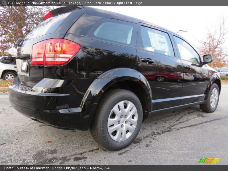 Pitch Black / Black/Light Frost Beige 2014 Dodge Journey Amercian Value Package