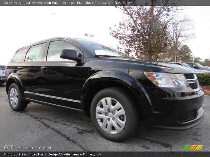 Pitch Black / Black/Light Frost Beige 2014 Dodge Journey Amercian Value Package