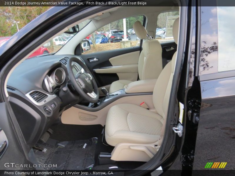 Pitch Black / Black/Light Frost Beige 2014 Dodge Journey Amercian Value Package