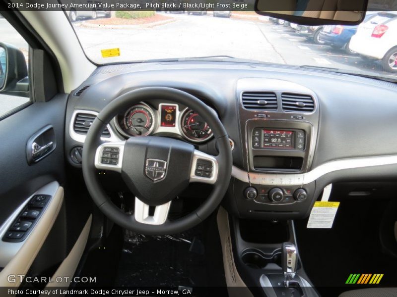 Pitch Black / Black/Light Frost Beige 2014 Dodge Journey Amercian Value Package