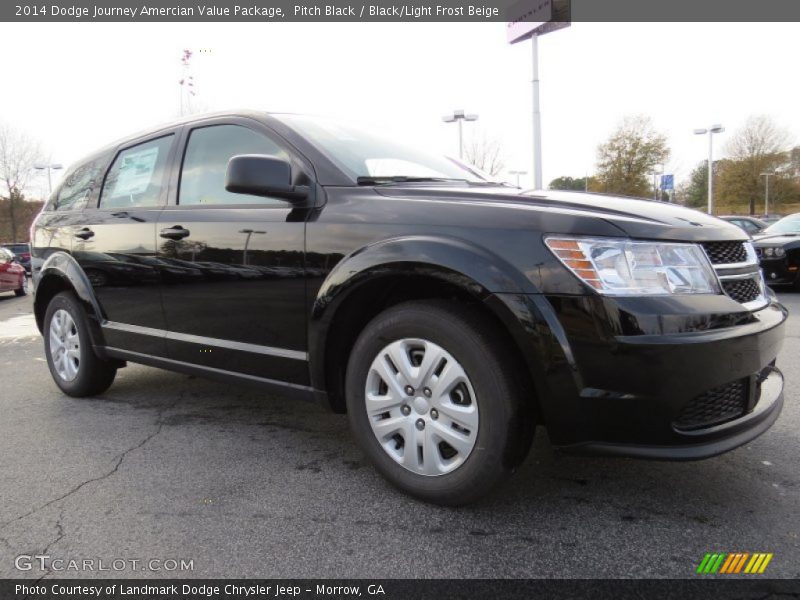 Pitch Black / Black/Light Frost Beige 2014 Dodge Journey Amercian Value Package