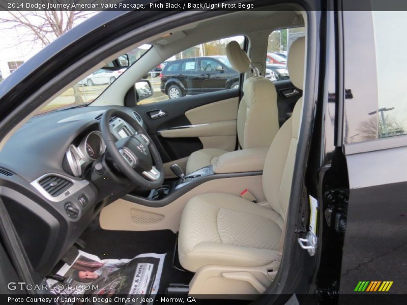 Pitch Black / Black/Light Frost Beige 2014 Dodge Journey Amercian Value Package