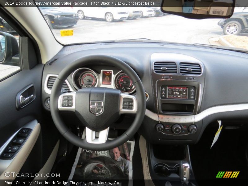 Pitch Black / Black/Light Frost Beige 2014 Dodge Journey Amercian Value Package