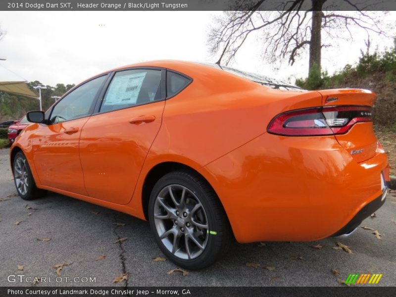 Header Orange / Black/Light Tungsten 2014 Dodge Dart SXT