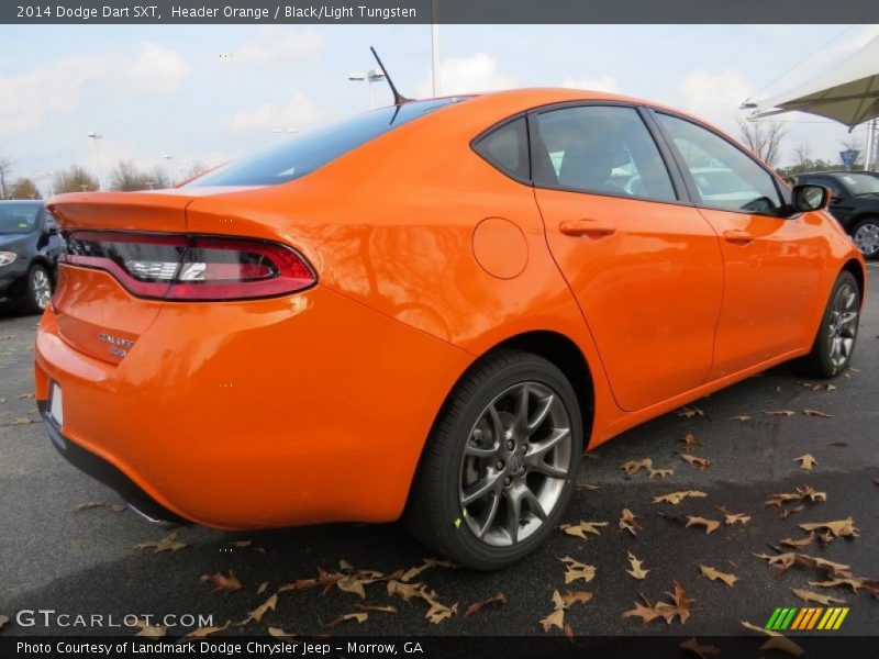Header Orange / Black/Light Tungsten 2014 Dodge Dart SXT