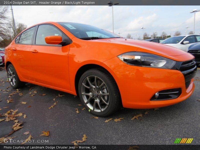 Header Orange / Black/Light Tungsten 2014 Dodge Dart SXT